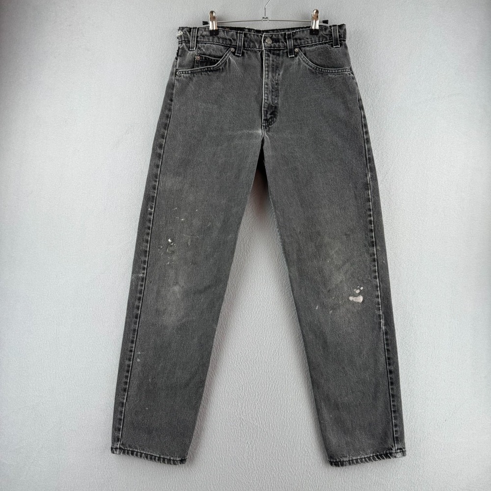 Vintage Levis Jeans Mens 32x30 (Fits 30x29) Black 550 Orange Tab 90s Made in USA